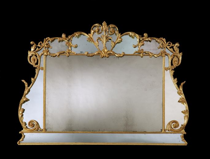 A giltwood border glass overmantel mirror | MasterArt